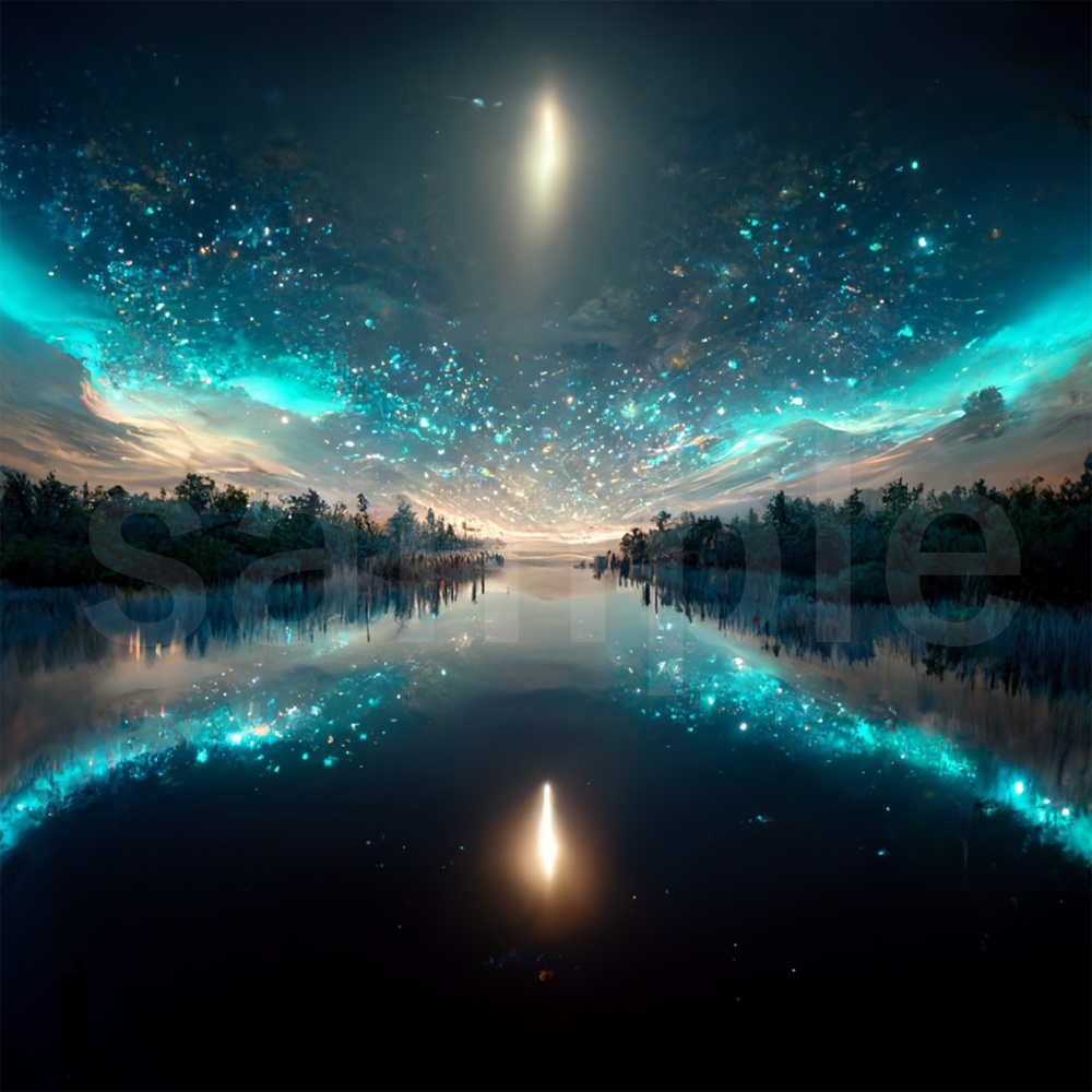 深い夜空のイラスト背景素材 8枚セット