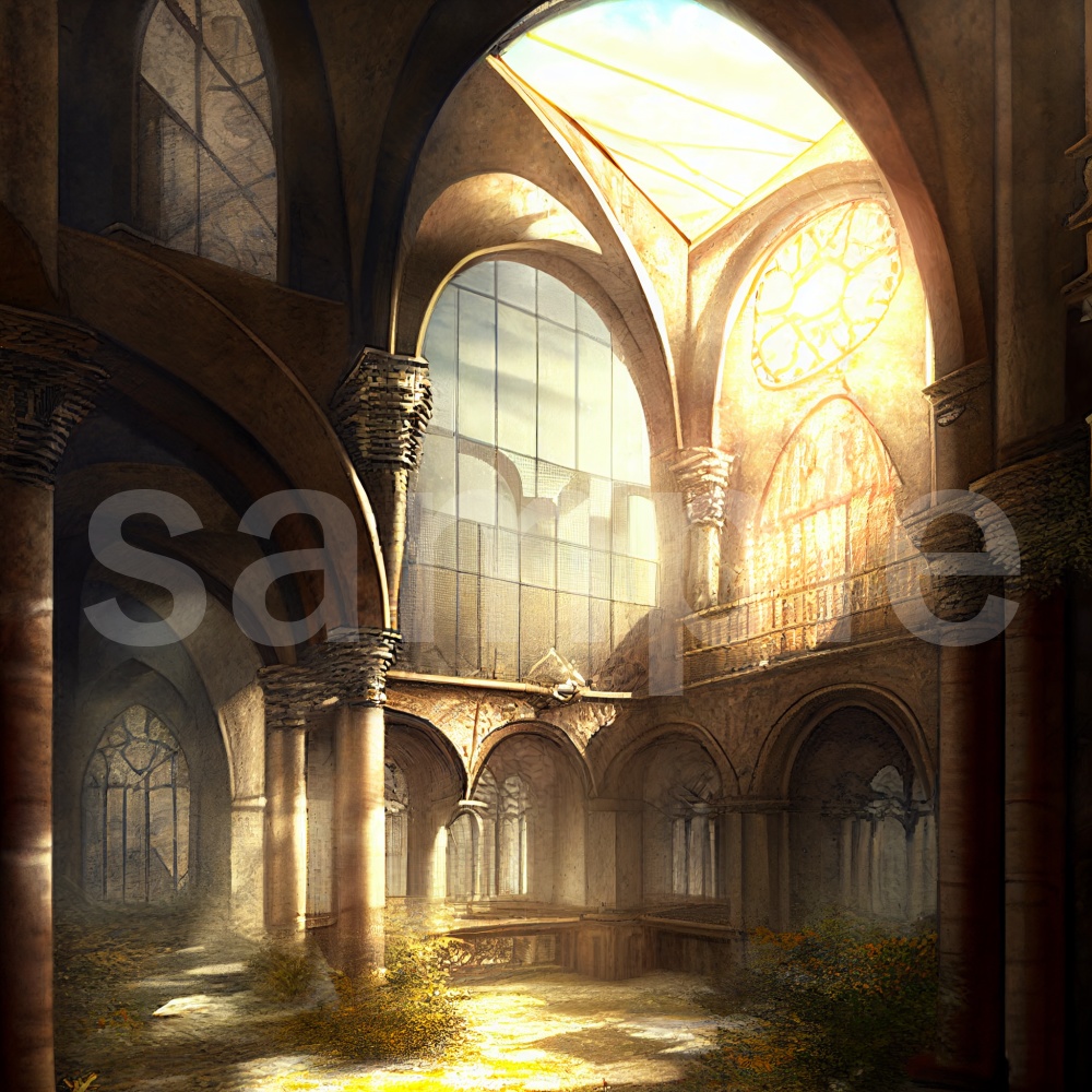 絵本風 幻想的な建物のイラスト背景素材 8枚セット