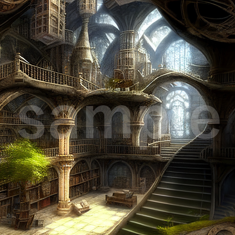 絵本風 幻想的な建物のイラスト背景素材 8枚セット