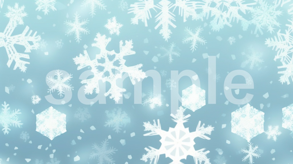 雪の結晶のイラスト背景素材 10枚セット