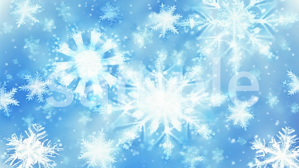 雪の結晶のイラスト背景素材 10枚セット