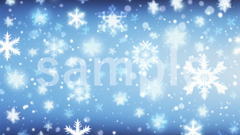雪の結晶のイラスト背景素材 10枚セット