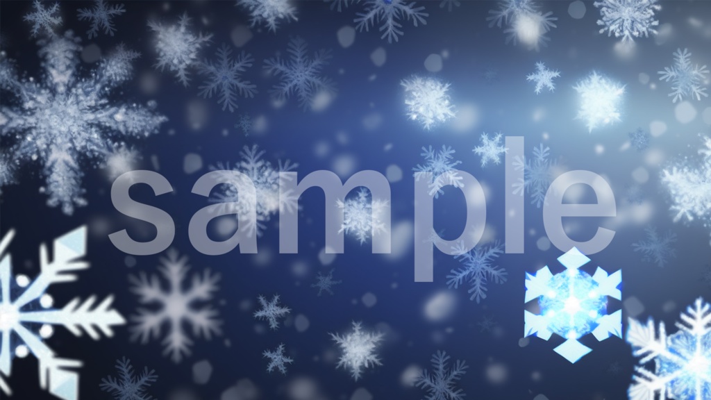 雪の結晶のイラスト背景素材 10枚セット