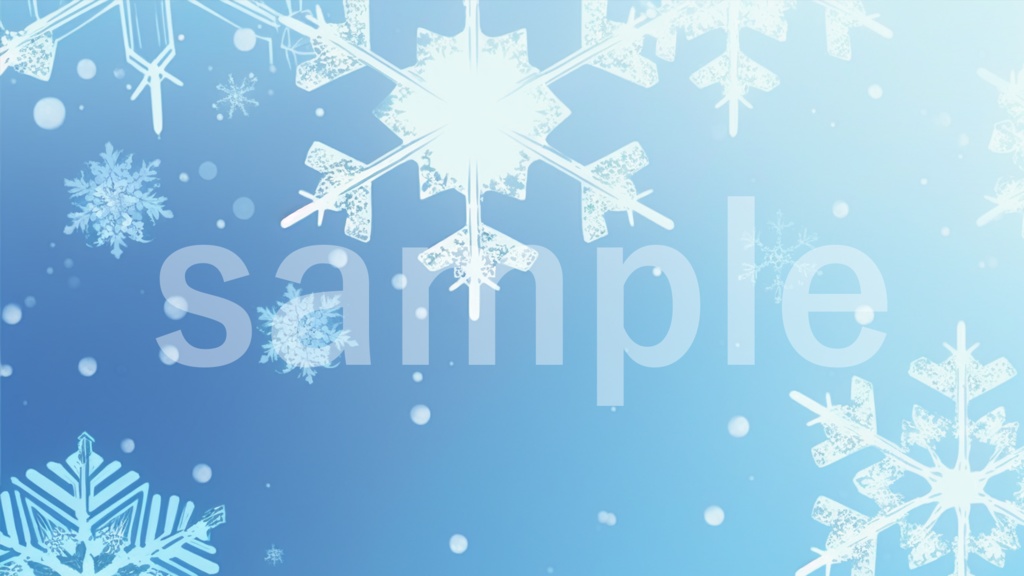 雪の結晶のイラスト背景素材 10枚セット