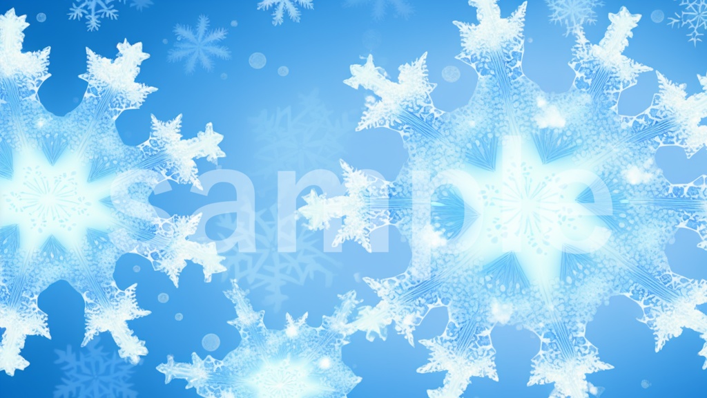 雪の結晶のイラスト背景素材 10枚セット
