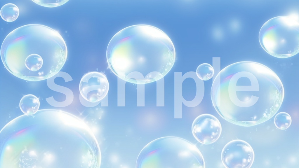 シャボン玉のイラスト背景素材 10枚セット