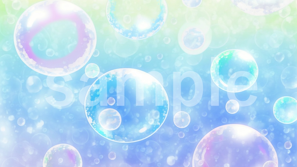 シャボン玉のイラスト背景素材 10枚セット