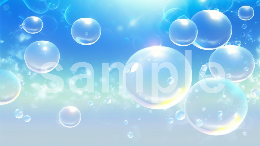 シャボン玉のイラスト背景素材 10枚セット