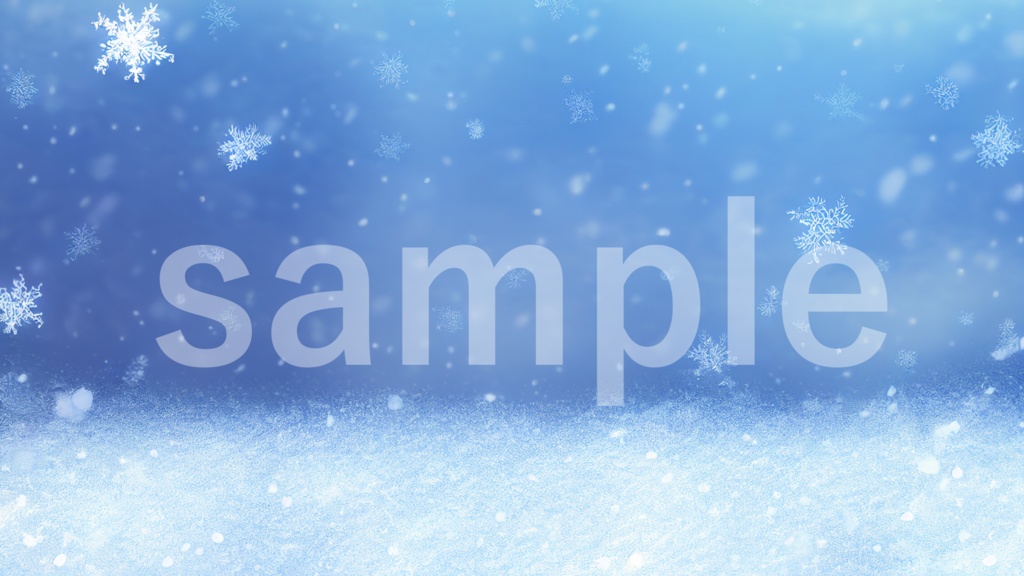 雪のイラスト背景素材 5枚セット