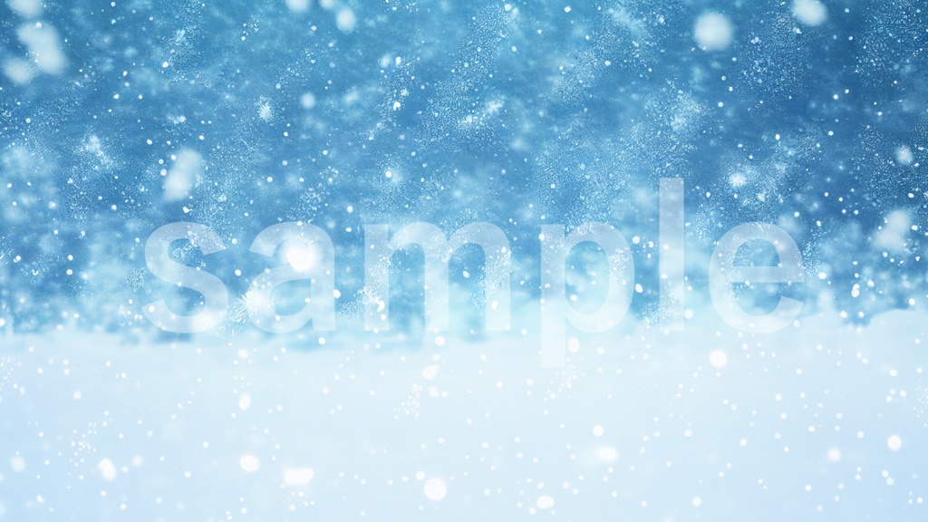 雪のイラスト背景素材 5枚セット