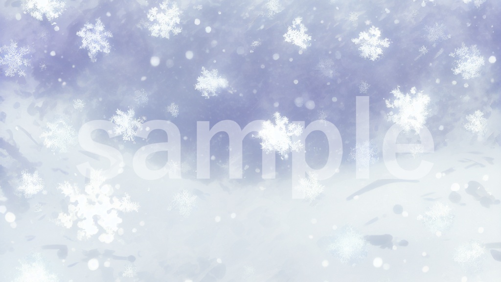 雪のイラスト背景素材 5枚セット