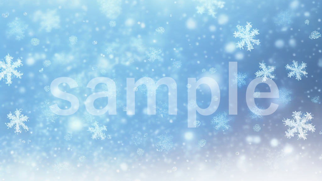 雪のイラスト背景素材 5枚セット