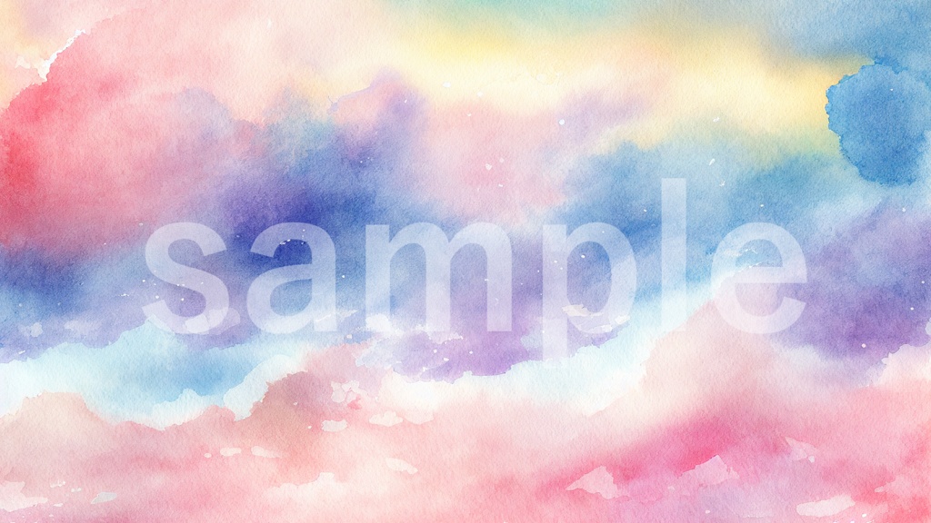 暖色系の水彩風背景素材 5色セット