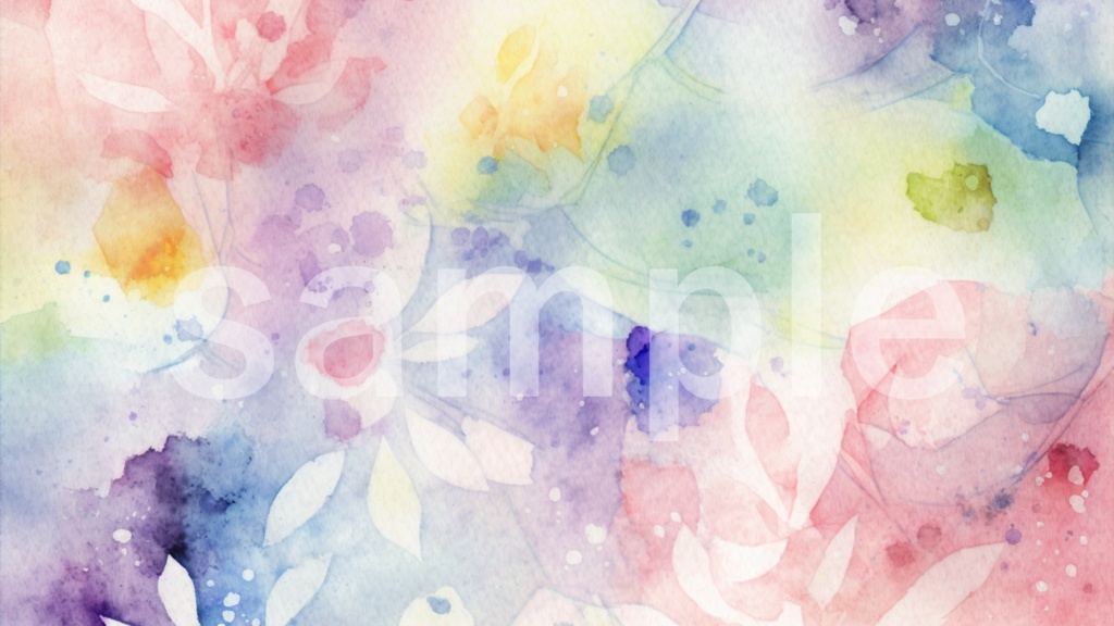 暖色系の水彩風背景素材 5色セット