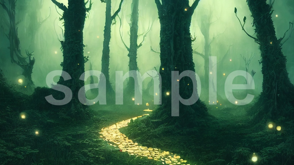 ファンタジーな森の背景素材 7枚セット