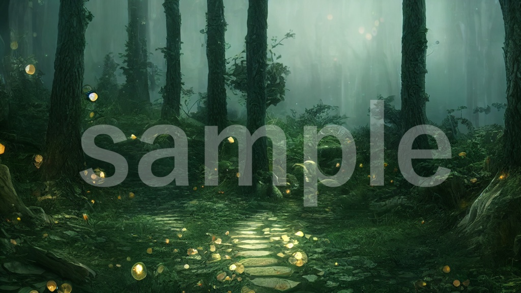 ファンタジーな森の背景素材 7枚セット