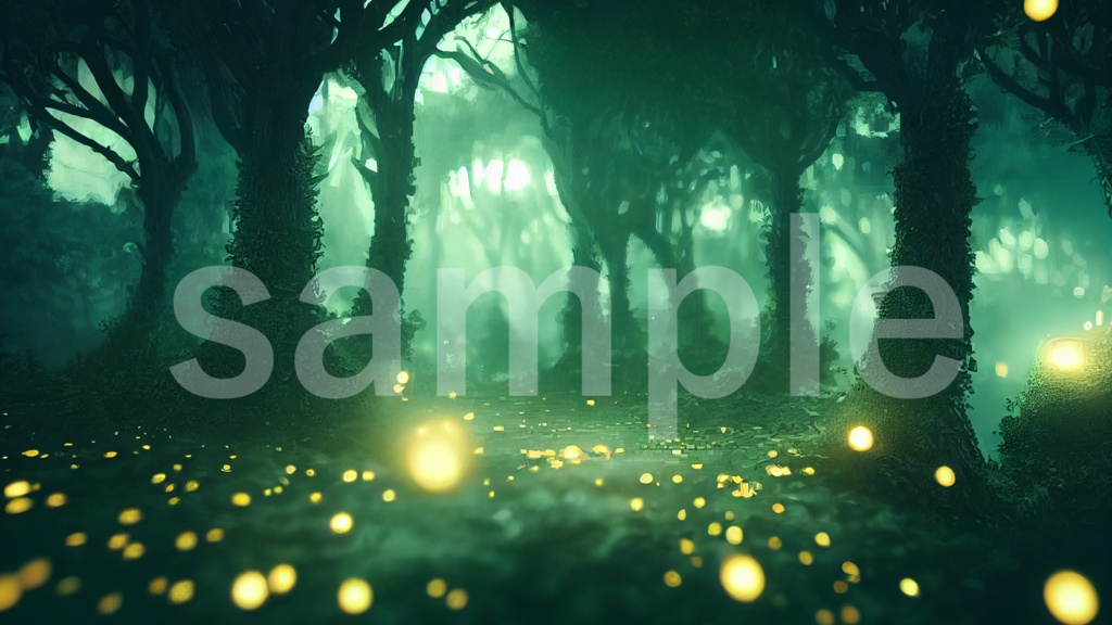 ファンタジーな森の背景素材 7枚セット