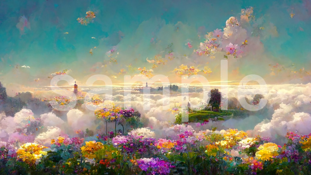 華やかで美しいガーデンの背景素材 7枚セット