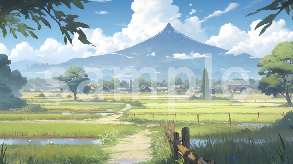 田舎の村をイメージしたファンタジー背景素材 5枚セット
