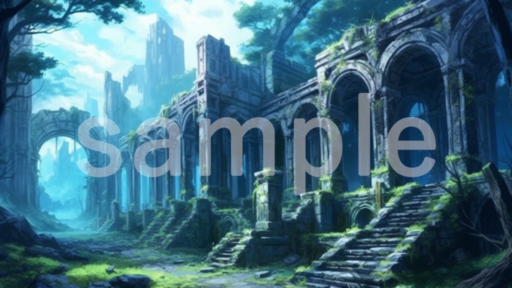 遺跡のファンタジー背景素材 5枚セット