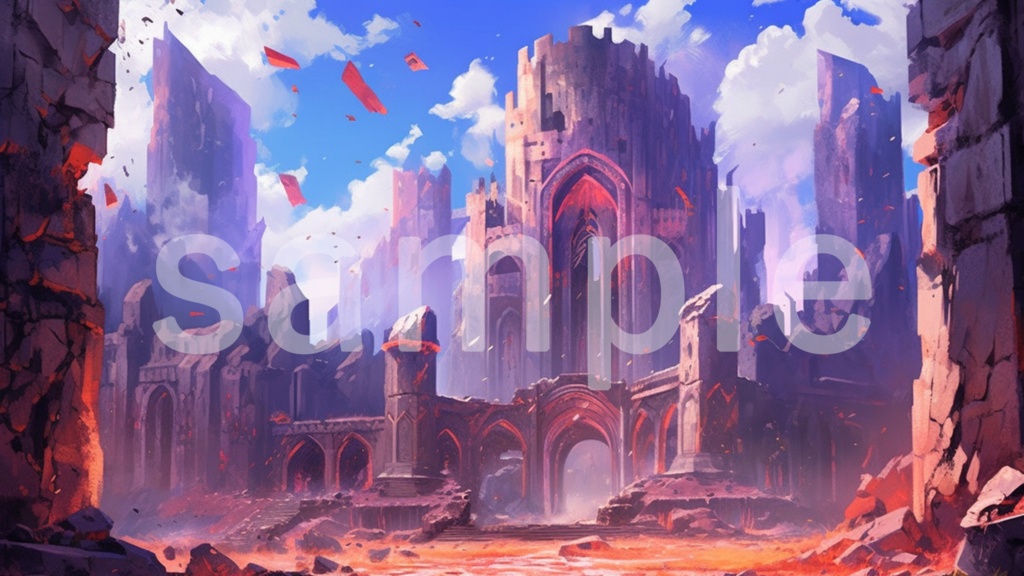 遺跡のファンタジー背景素材 5枚セット