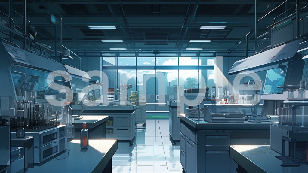 研究室のイラスト背景素材 5枚セット