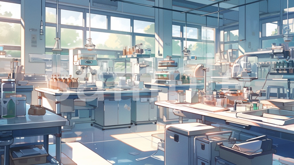 研究室のイラスト背景素材 5枚セット