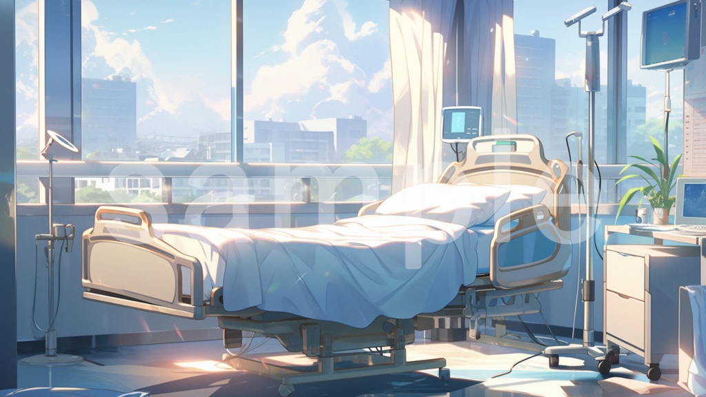 病院のイラスト背景素材 5枚セット