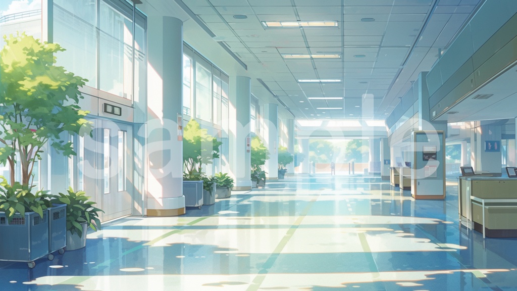 病院のイラスト背景素材 5枚セット