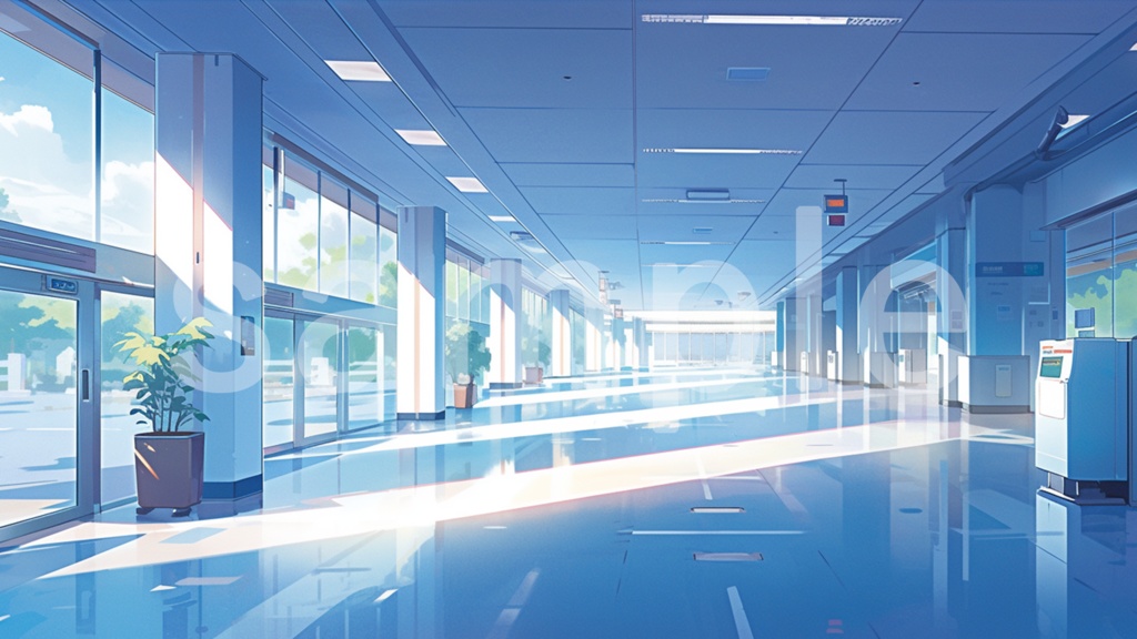 病院のイラスト背景素材 5枚セット