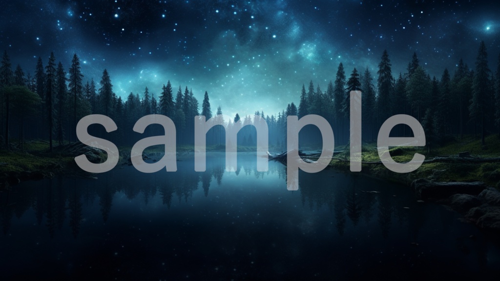 神秘的な森のイラスト背景素材 5枚セット