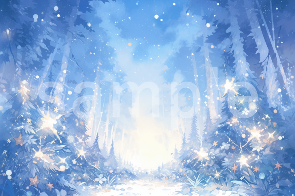 煌めく冬のイラスト背景素材 5枚セット