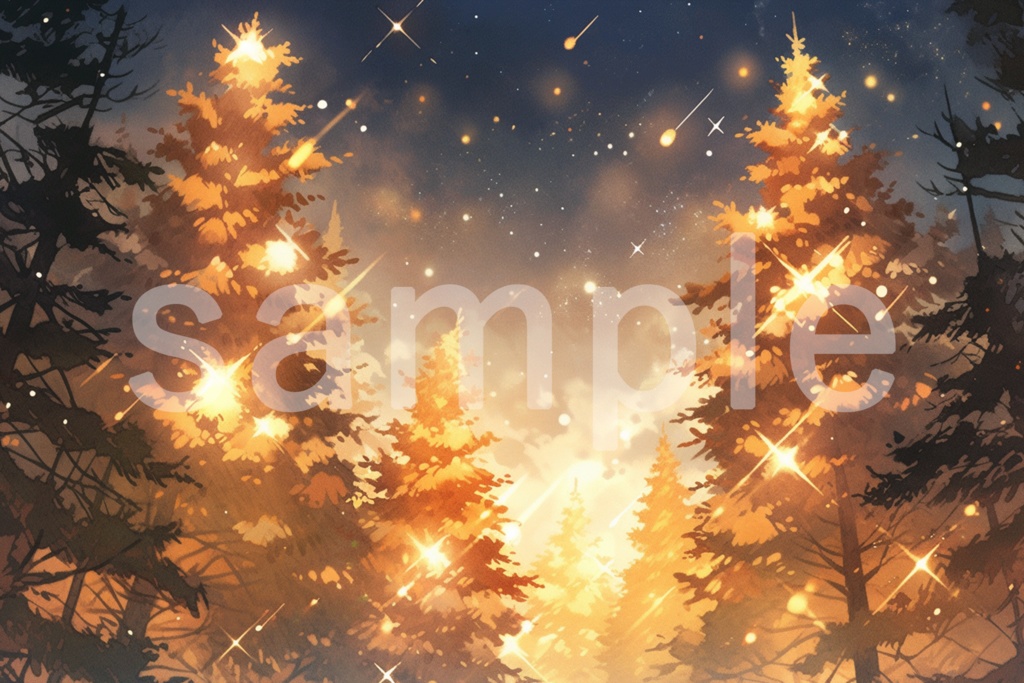 煌めく冬のイラスト背景素材 5枚セット