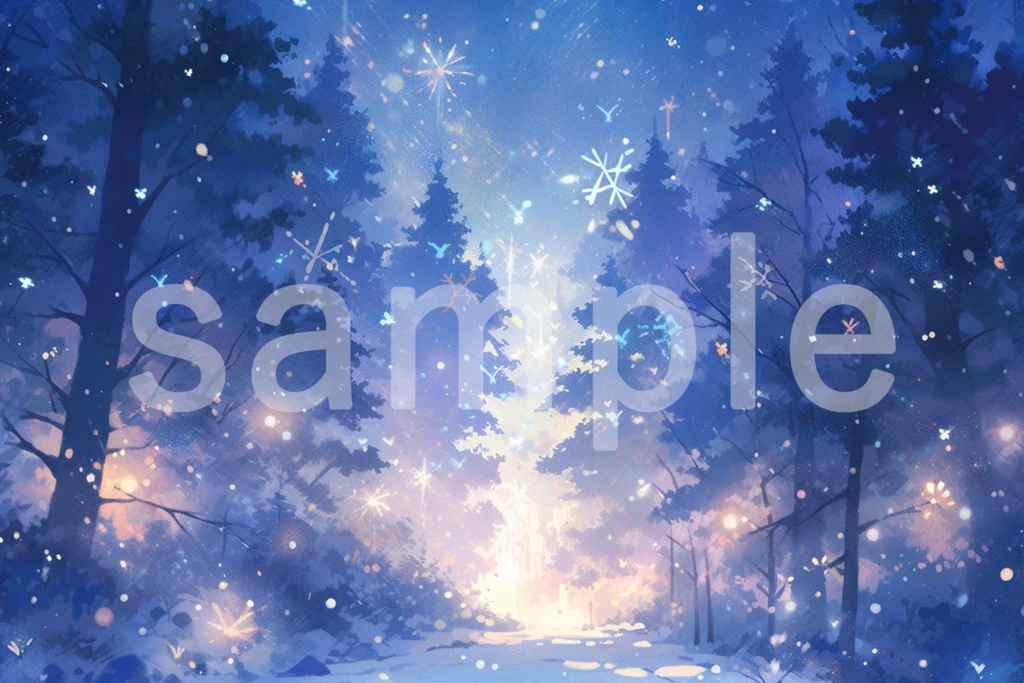 煌めく冬のイラスト背景素材 5枚セット