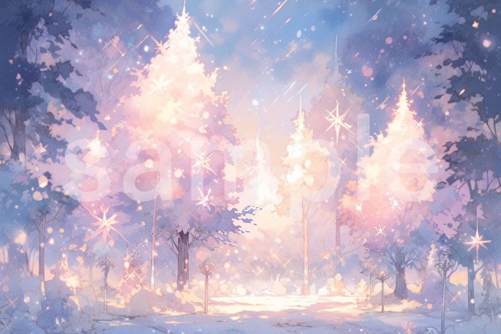 煌めく冬のイラスト背景素材 5枚セット