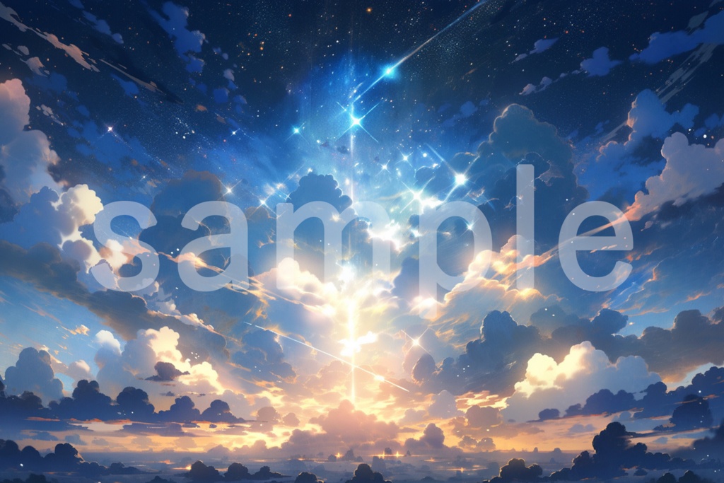 煌めく夜のイラスト背景素材 5枚セット