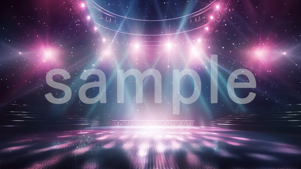 ステージのイラスト背景素材 5枚セット