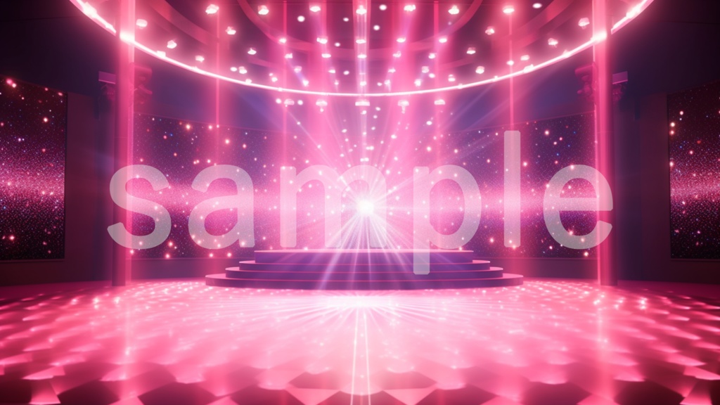 ステージのイラスト背景素材 5枚セット