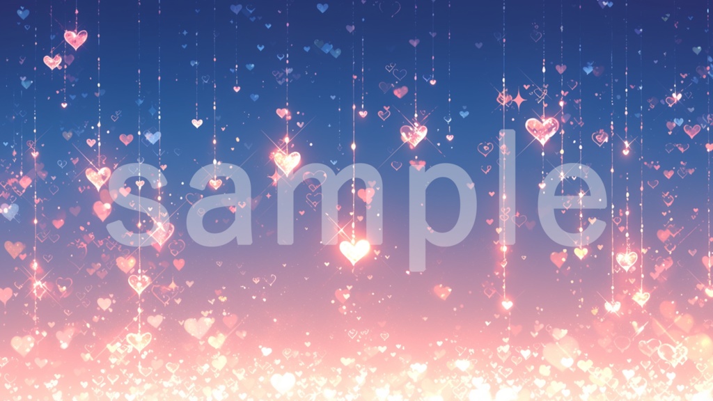 バレンタインのハートをイメージしたイラスト背景素材 5枚セット