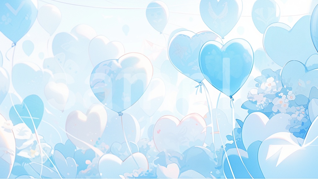 ホワイトデーをイメージしたイラスト背景素材 5枚セット