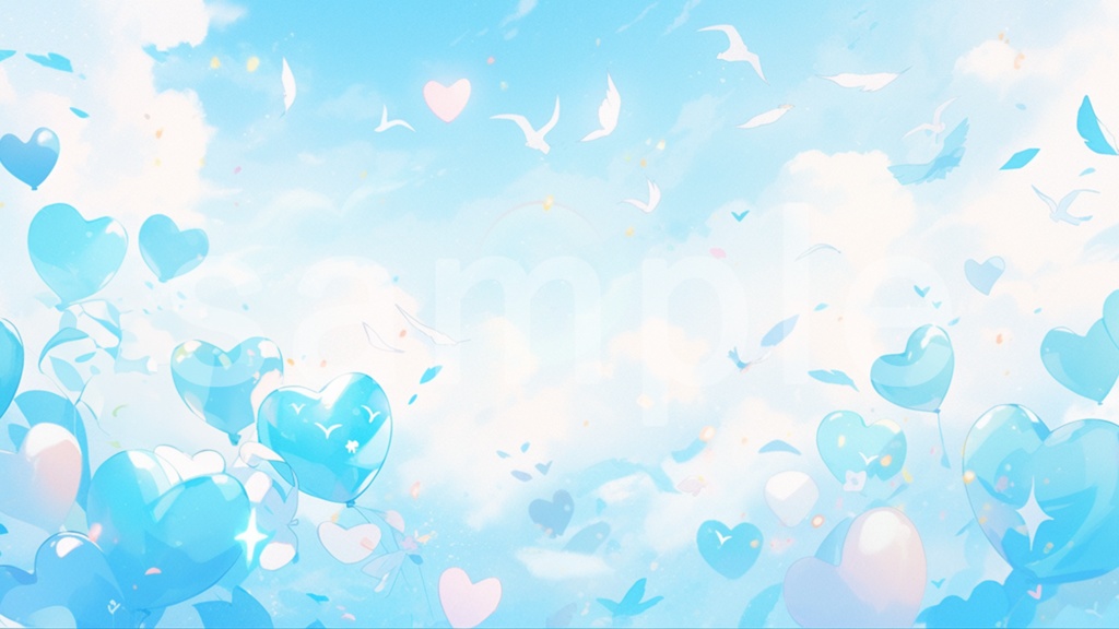 ホワイトデーをイメージしたイラスト背景素材 5枚セット