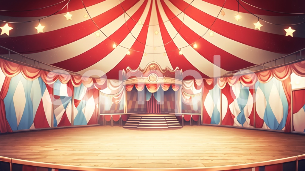 サーカスのイラスト背景素材 5枚セット
