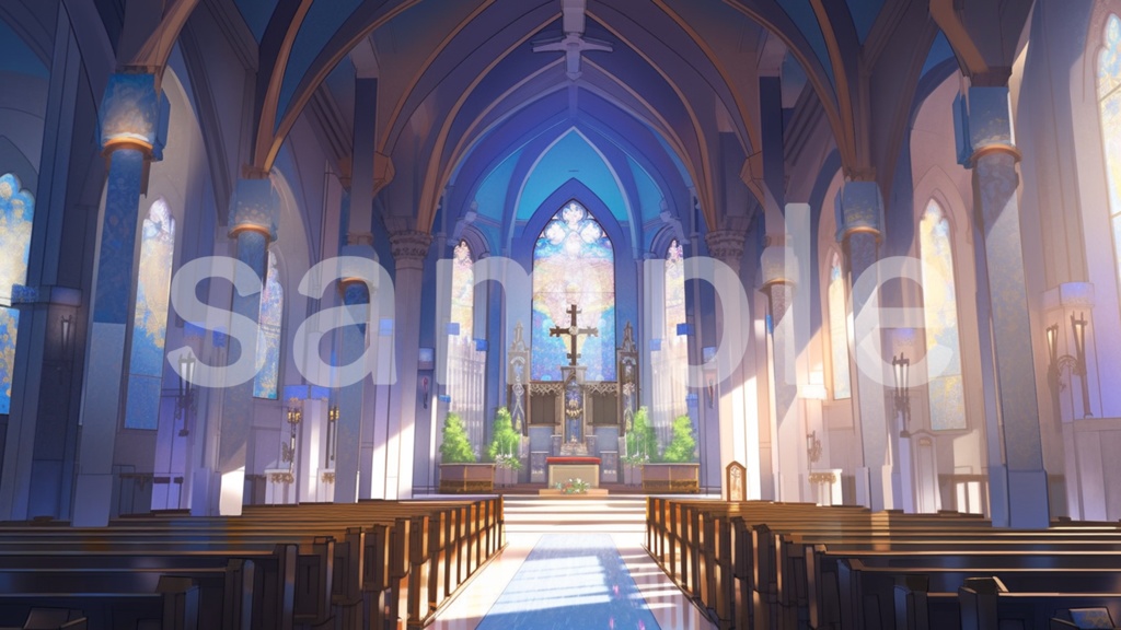 教会のイラスト背景素材 5枚セット