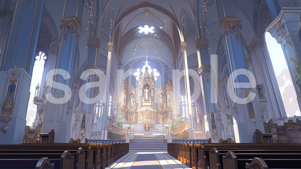 教会のイラスト背景素材 5枚セット