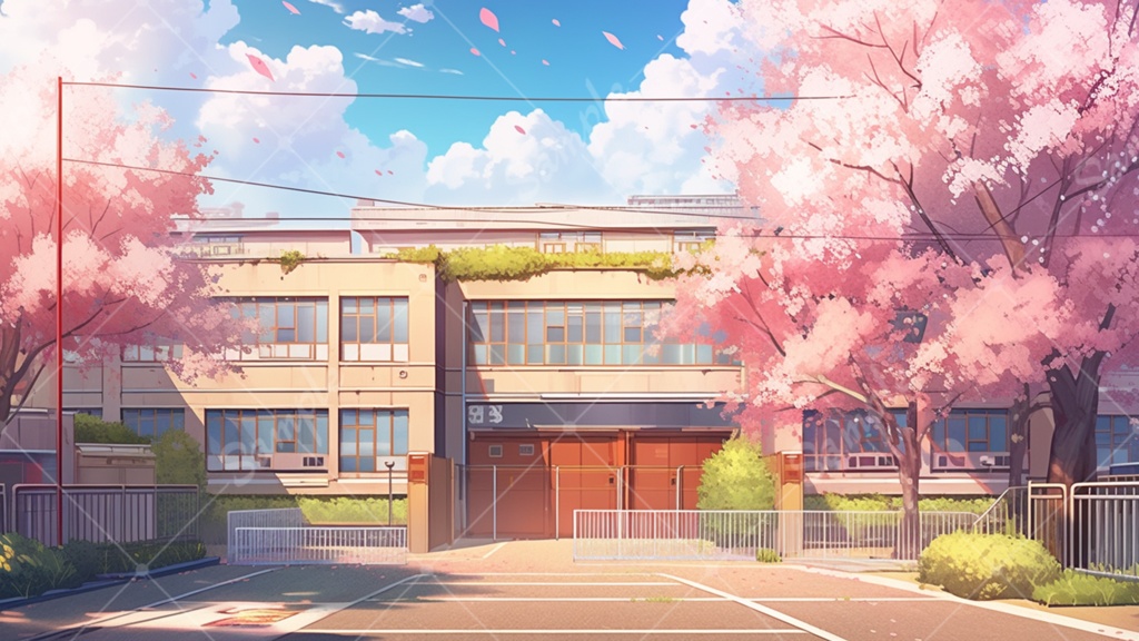 学校のイラスト背景素材 5枚セット