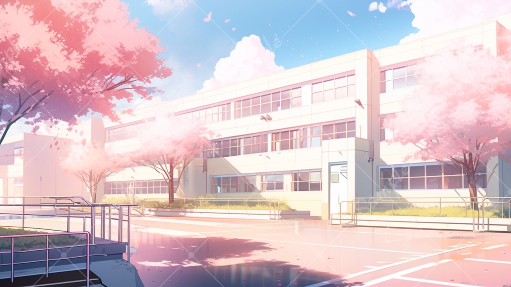 学校のイラスト背景素材 5枚セット