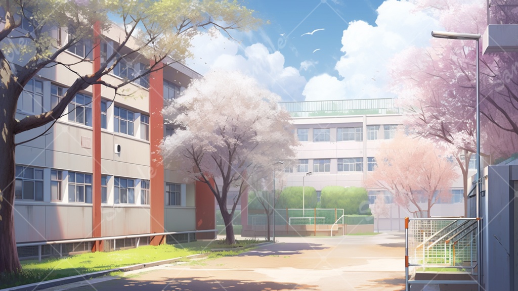 学校のイラスト背景素材 5枚セット