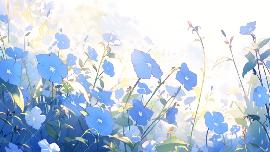 勿忘草のイラスト背景素材 5枚セット