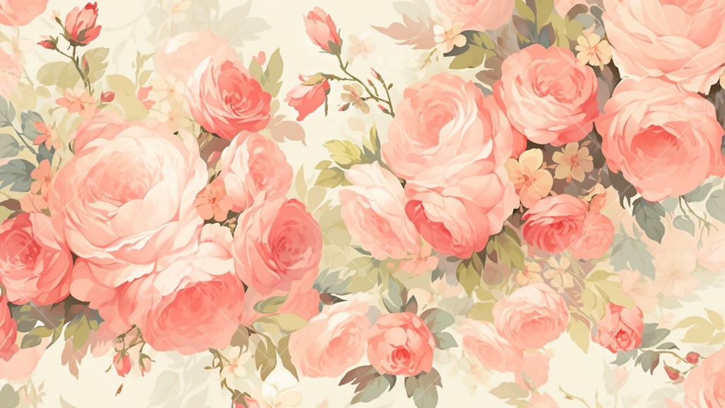 薔薇のイラスト背景素材 5枚セット