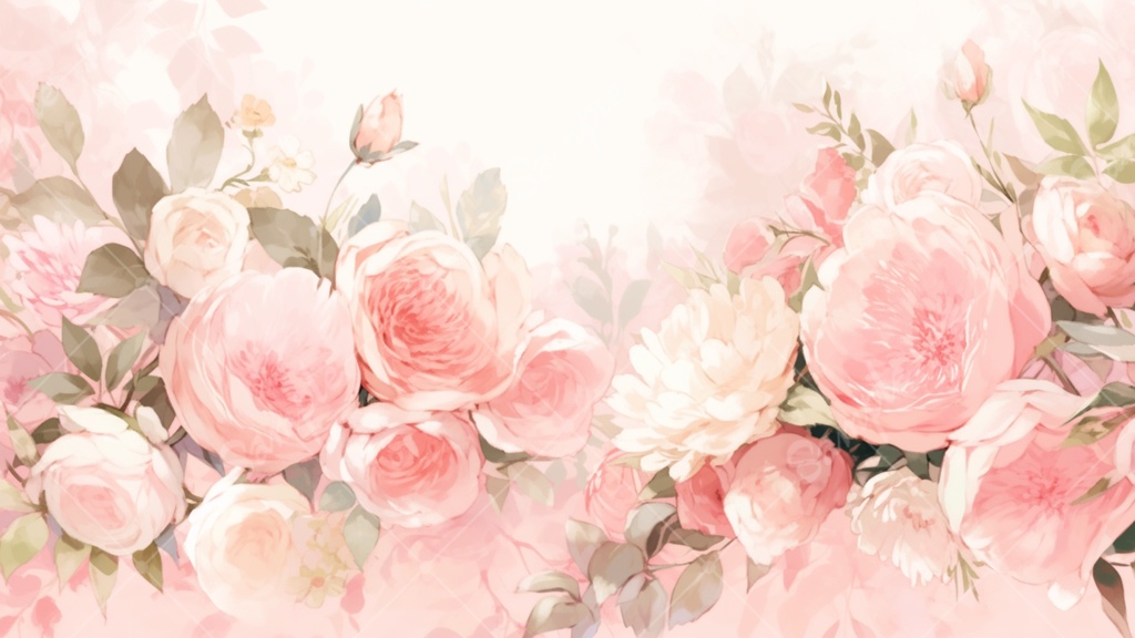 薔薇のイラスト背景素材 5枚セット